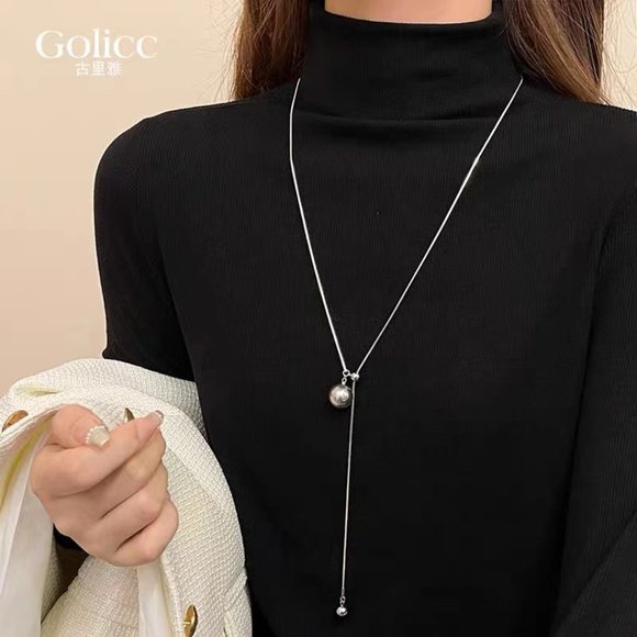 GOLICC long adjustable pearl pendant - Picture 5 of 5